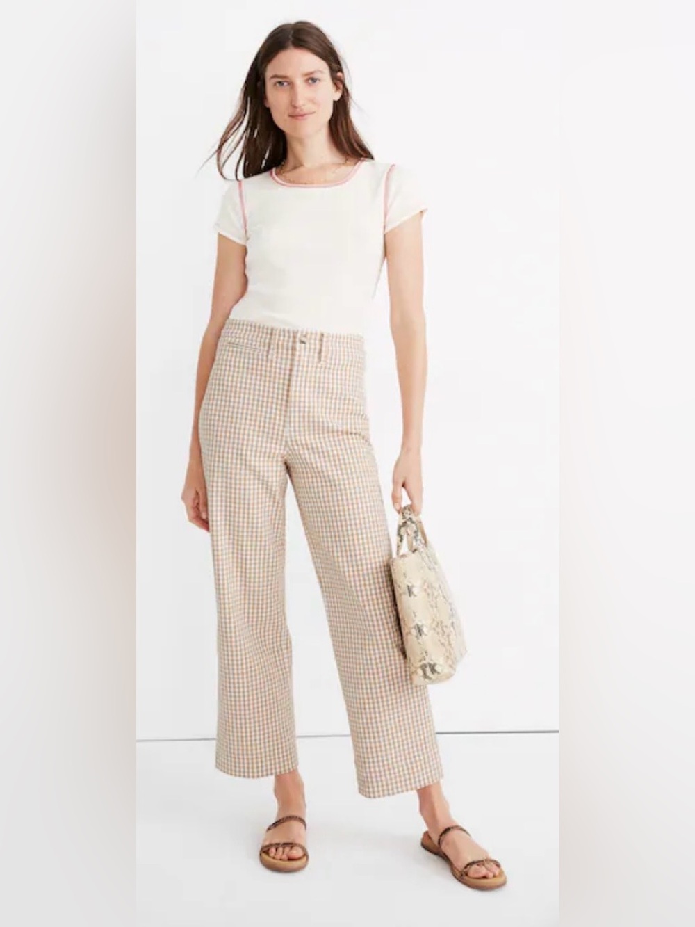 Madewell. Slim Emmett wide leg crop. 31.